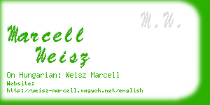 marcell weisz business card